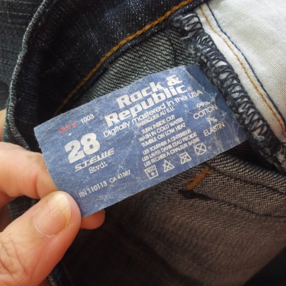 Rock & Republic Stevie Blue Jean 28 Bootcut 33 Leg - Picture 6 of 6